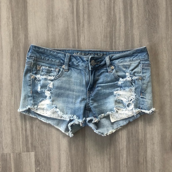 American Eagle Outfitters Pants - American Eagle Jean Shorts w/ Lace Pockets